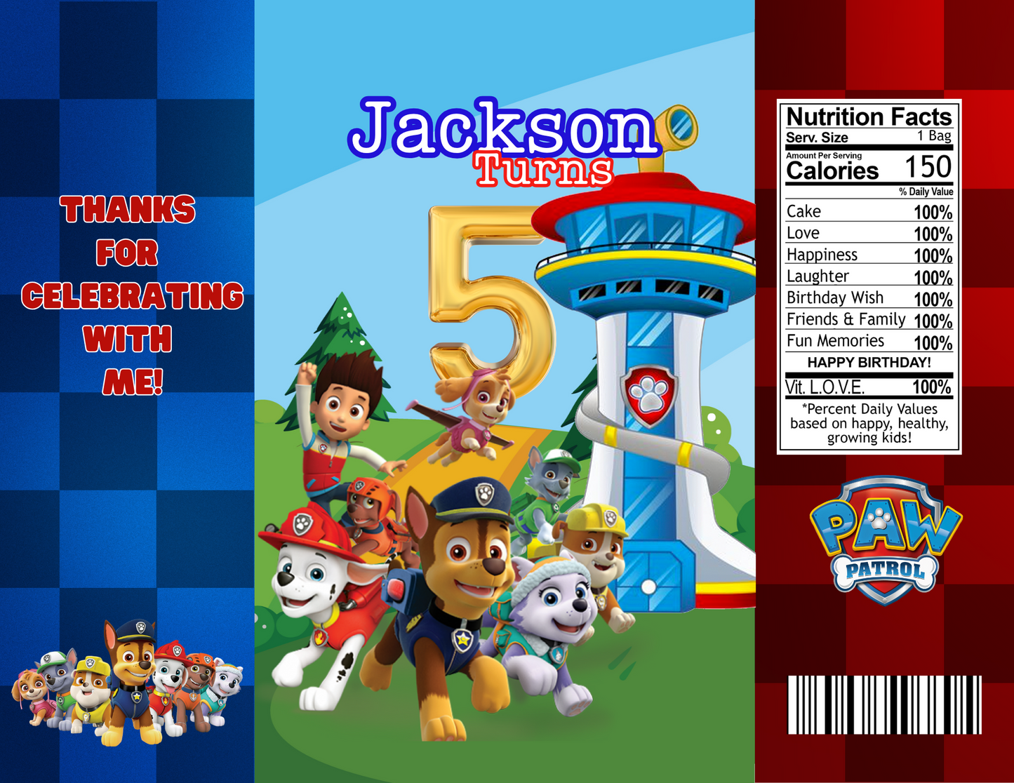 Paw Patrol Digital Party Favors Canva Editable Template