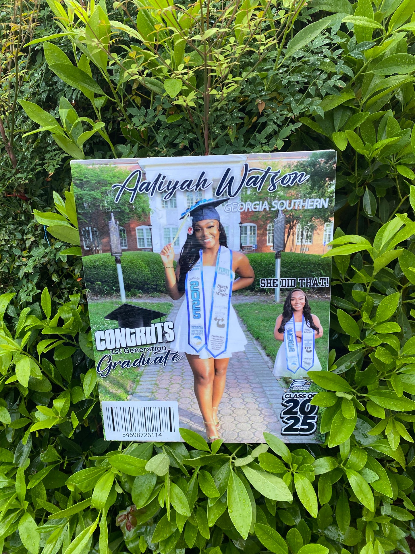 Graduate’s Magazine-Inspired Custom Portrait - 16x20 Canvas