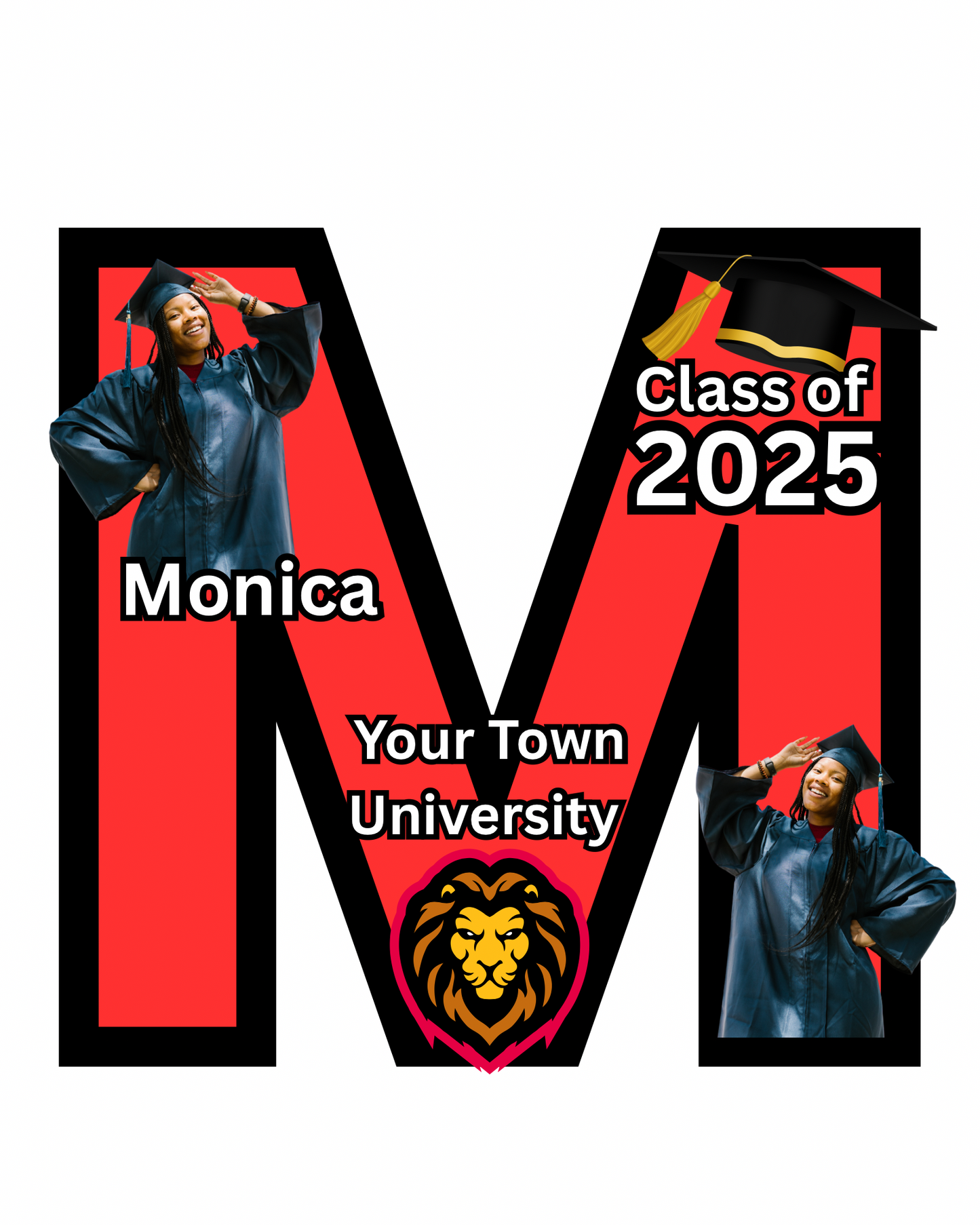Graduation Spirit Letter Canva Template