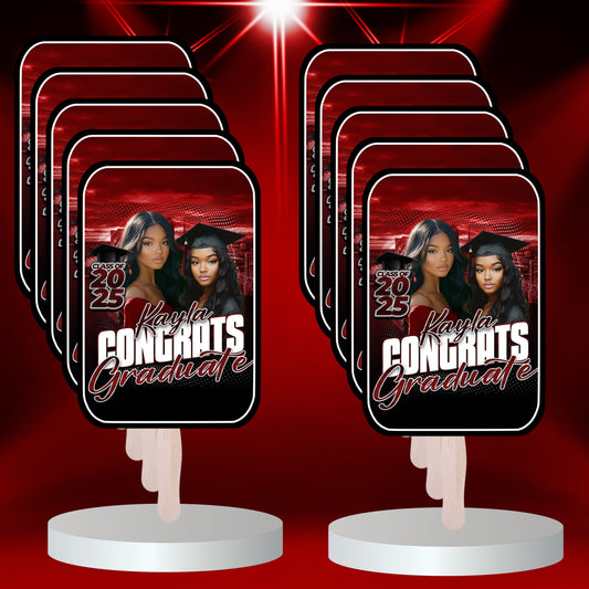 Graduation 2025 Proud Graduate Fan Set of 10